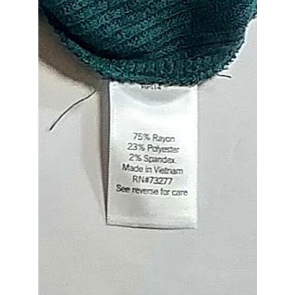 Ribbed Lightweight Turtleneck Sweater Nine West NWT Large Hunter Green - Picture 5 of 8